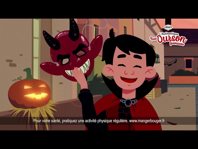 Pub Authentique Petit ourson guimauve Cémoi Halloween octobre 2020