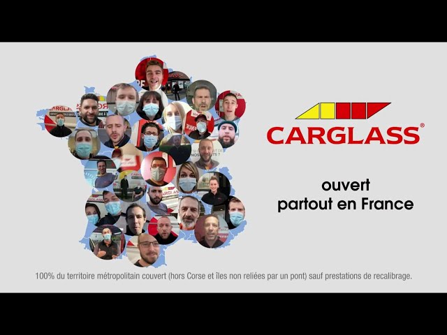 Pub Carglass ouvert partout en France novembre 2020