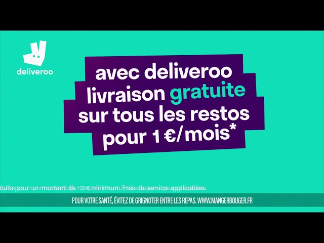 Pub Deliveroo – livraison gratuite pour 1€/mois* novembre 2020