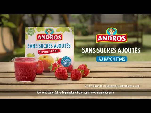 Pub Dessert fruitier sans sucres ajoutés Andros novembre 2020