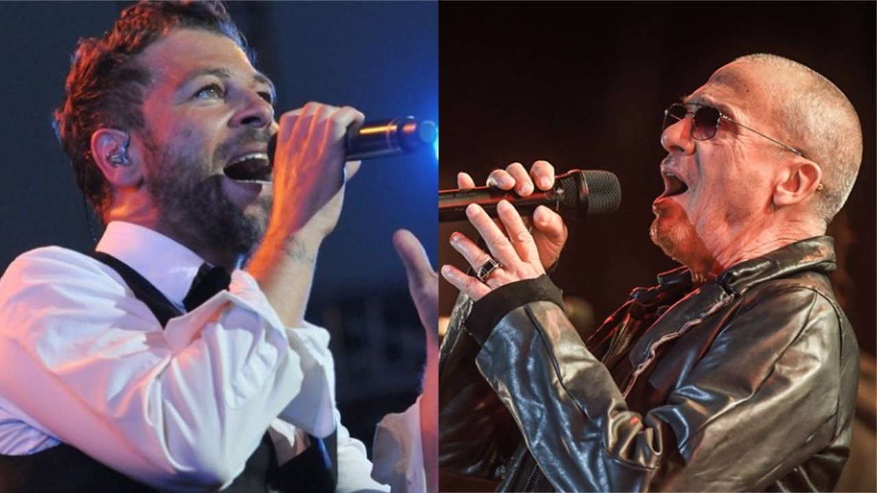 Découvrez le duo Florent Pagny & Christophe Maé dans Et un jour une femme”.
