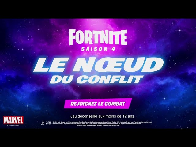 Pub Fortnite saison 4 Le nœud du conflit Nintendo Switch novembre 2020
