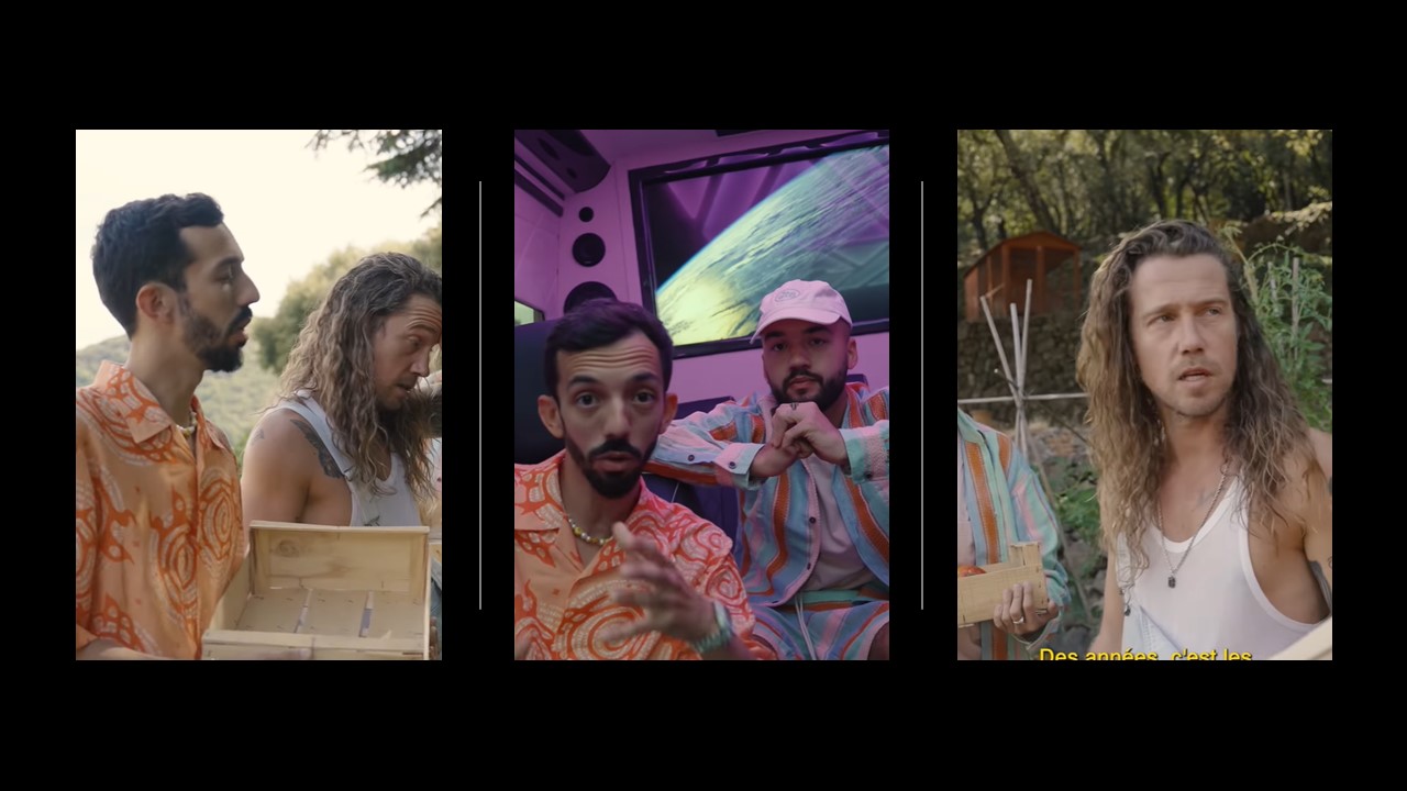 Bigflo & Oli en plein boulot pour la réalisation du clip de “Coup de vieux”. Pas facile avec Julien Doré !