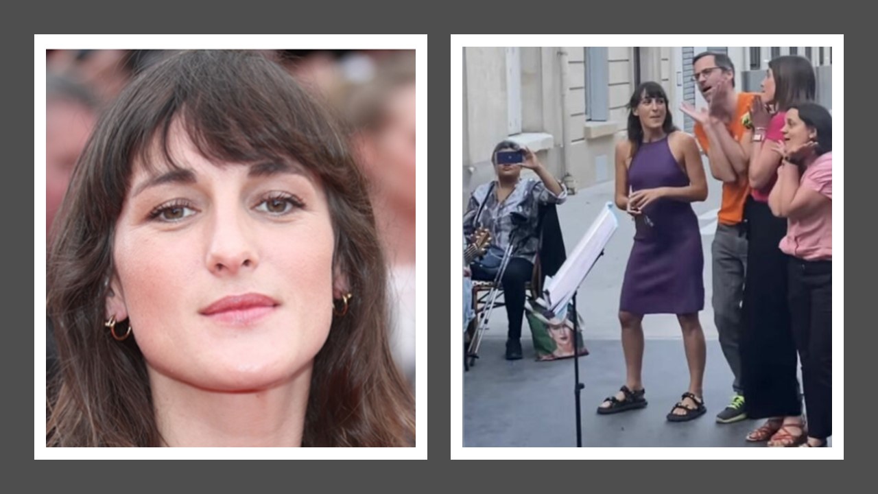 Juliette Armanet se balade dans Paris et intègre une chorale qui chantait son titre dans la rue.