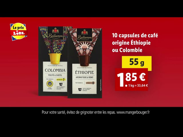 Pub Lidl 10 capsules de café novembre 2020