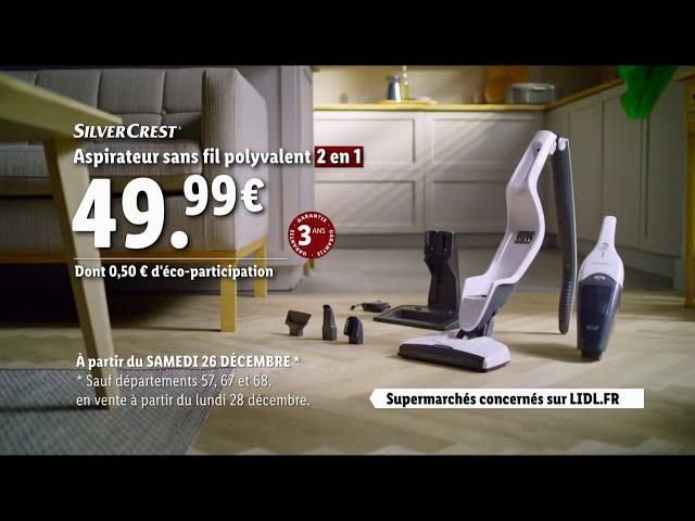 Pub Lidl aspirateur sans fil polyvalent 2 en 1 Silvercrest 2020