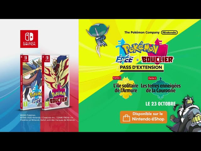 Pub Pokemon épée & bouclier Pass d’extension Nintendo Switch novembre 2020