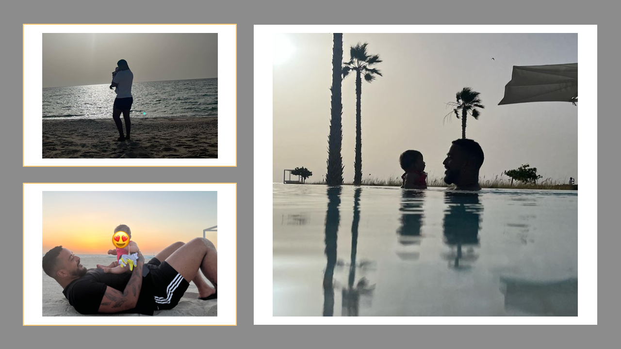 Slimane à Dubaï poste quelques photos avec son bébé “Et pour la première fois, tu as vu la mer…”