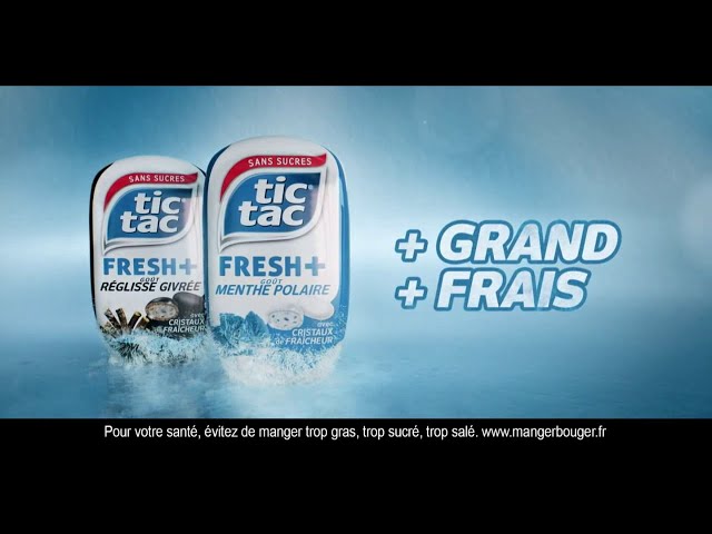 Pub Tic Tac Fresh+ “la sensation de fraîcheur qui dure” novembre 2020