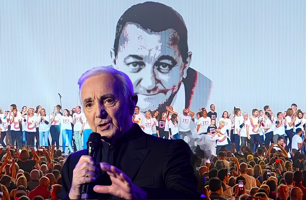 “Non, je n’ai rien oublié” Les Enfoirés font honneur à l’une des plus belles chansons de Charles Aznavour.
