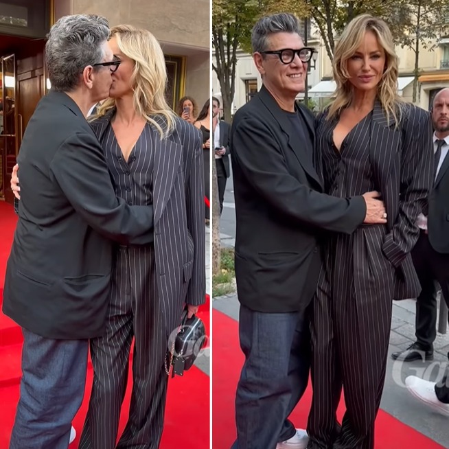 Marc Lavoine et Adriana Karembeu officialisent leur couple par en tendre baiser sur le tapis rouge.