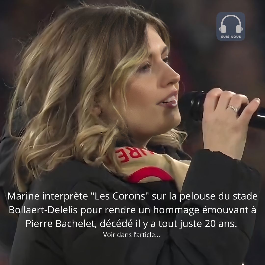 Marine, gagnante de “Star Academy” interprète “Les Corons” au stade Bollaert-Delelis pour rendre un hommage émouvant à Pierre Bachelet…
