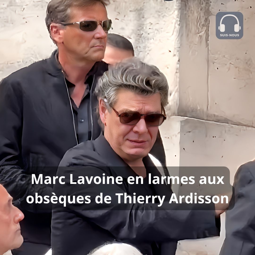 Marc Lavoine en larmes aux obsèques de Thierry Ardisson